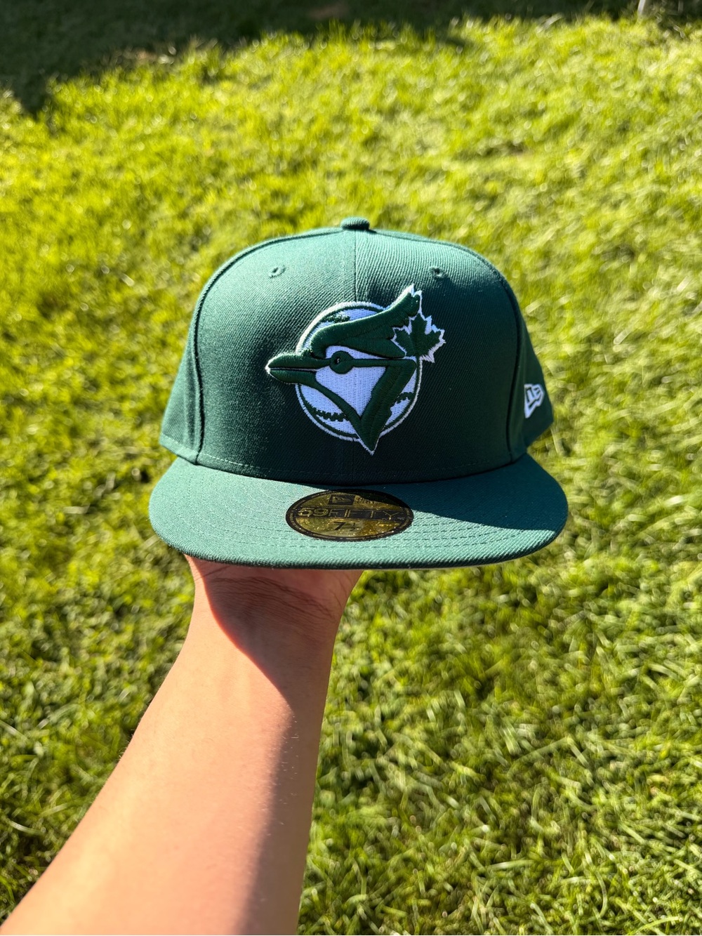 New Era Kids Dark Green Toronto Blue Jays Logo Fitted Hat